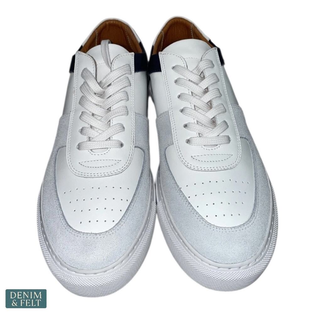 Beckett Simonon Garcia Men’s Sneakers White Grey Blue Leather Suede Size 8 New — image 5 of 8